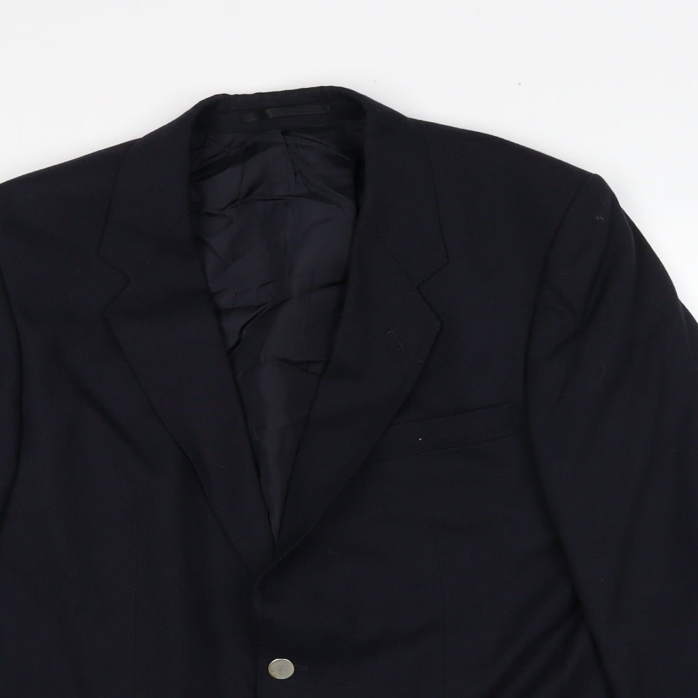 Marks and Spencer Mens Blue Polyester Jacket Suit Jacket Size 40 Regular