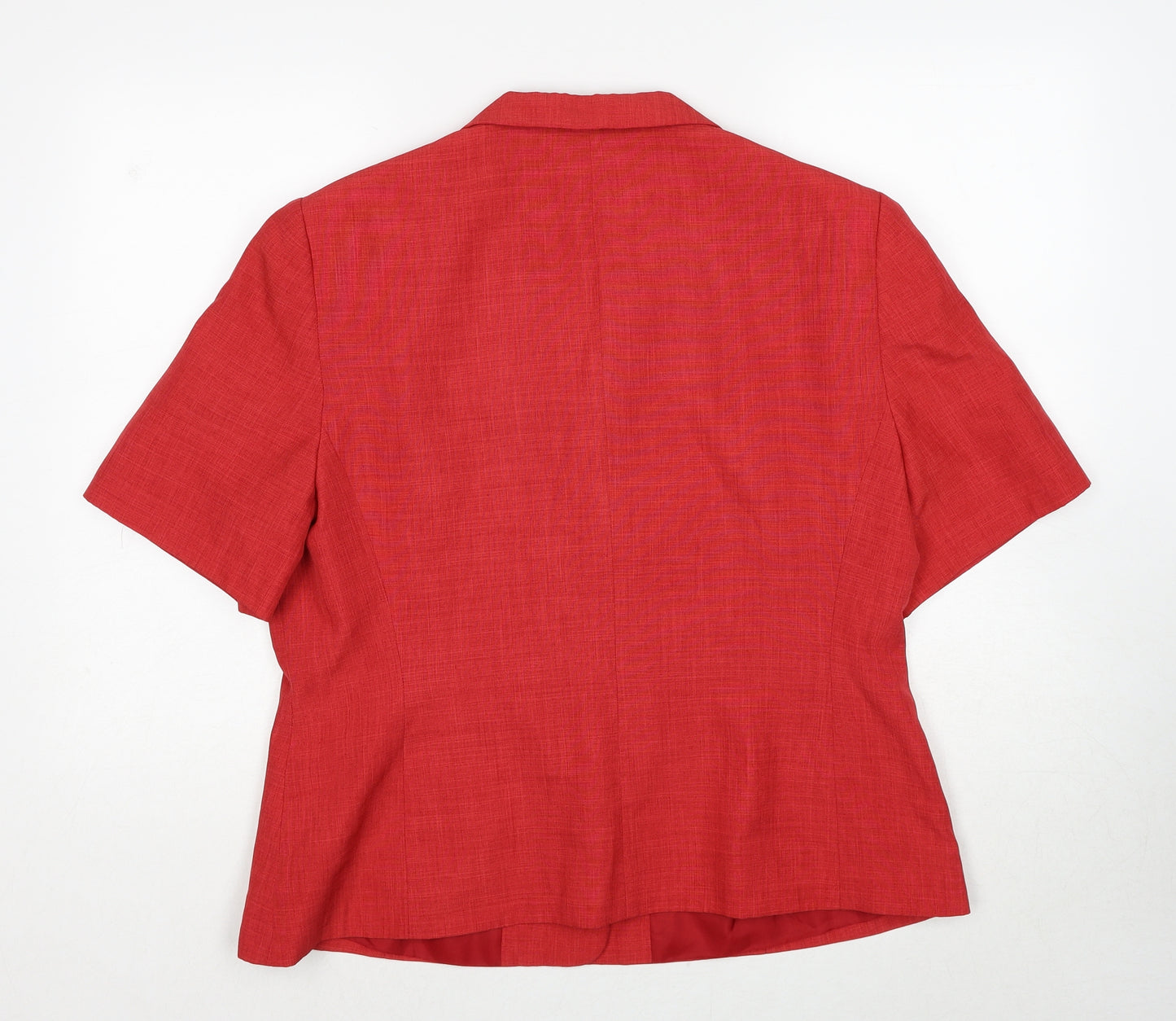 Marks and Spencer Womens Red Jacket Blazer Size 18 Button