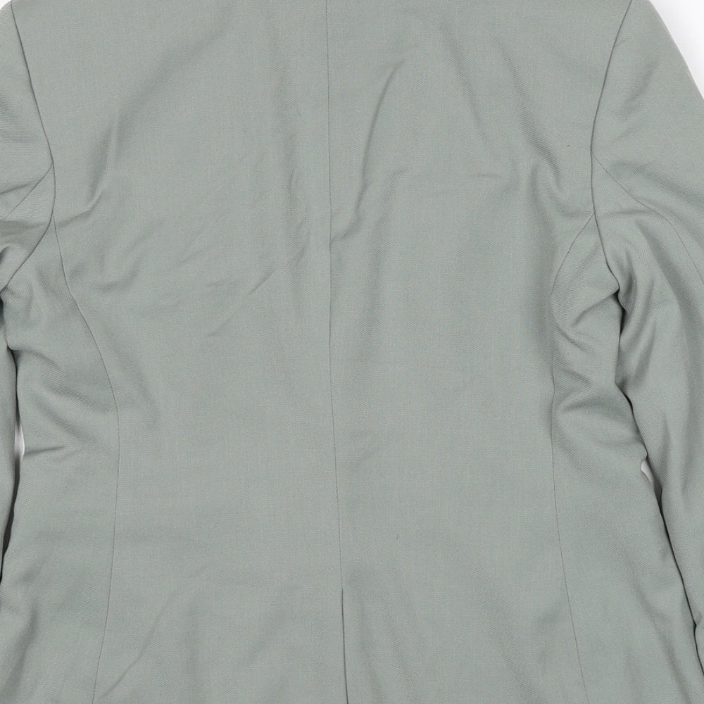 H&M Womens Grey Polyester Jacket Blazer Size 12