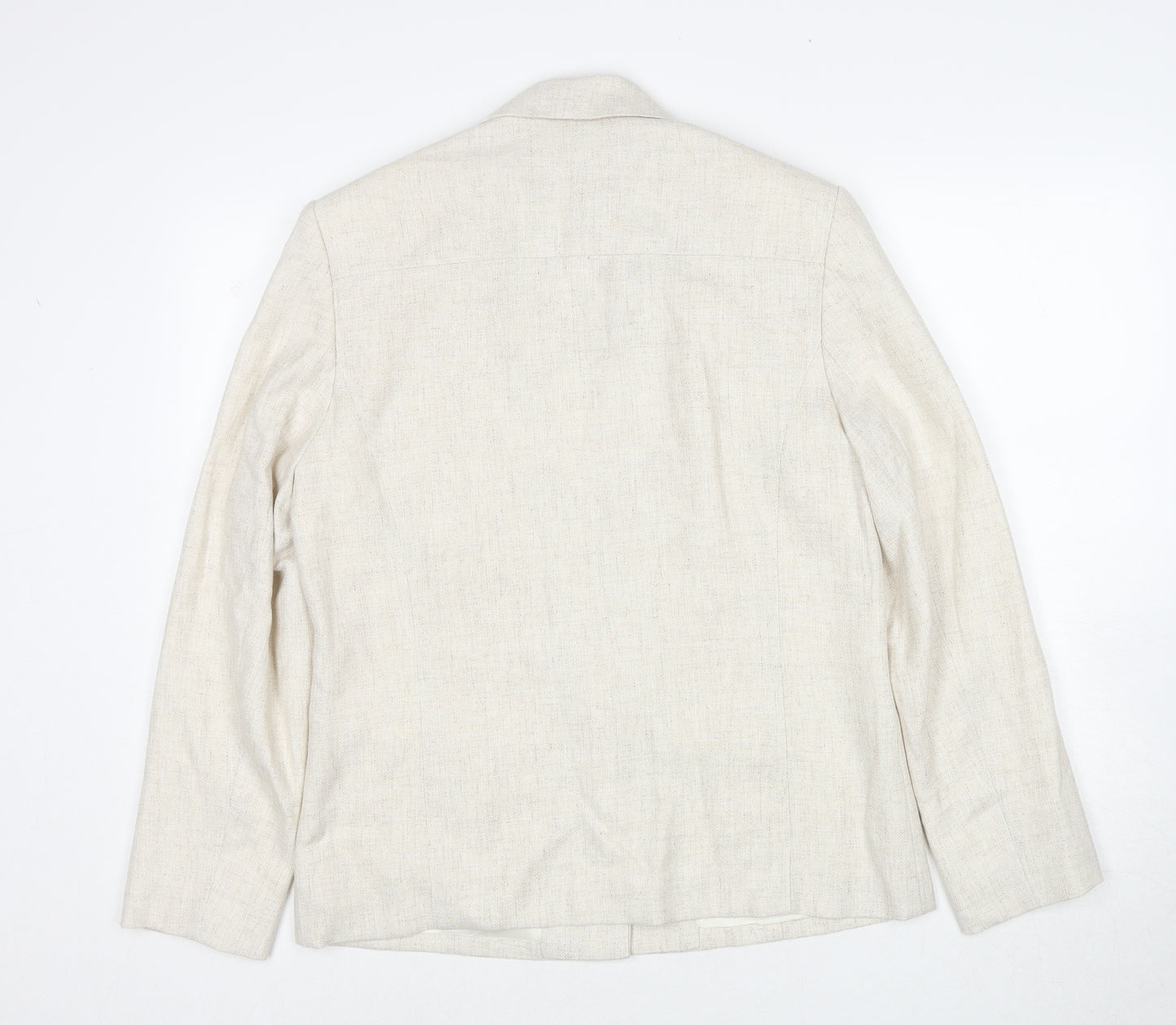Cleo Womens Beige Jacket Blazer Size 8 Button