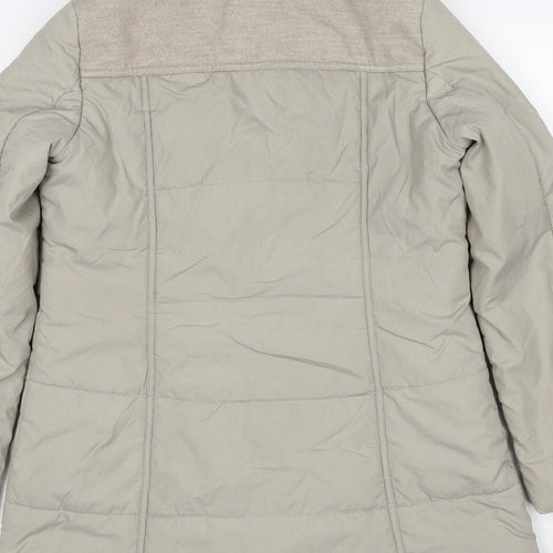 Debenhams Womens Beige Parka Coat Size 10 Zip