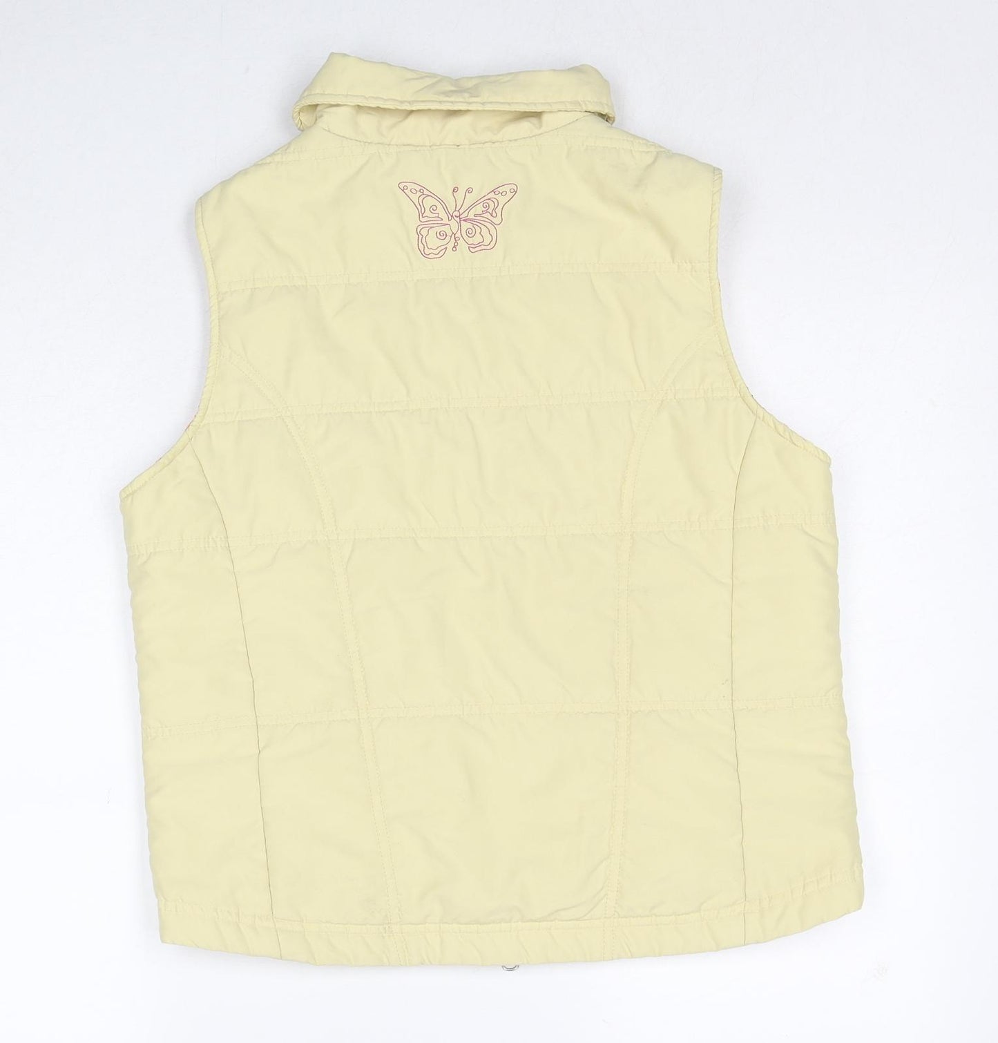 Tottie Womens Yellow Gilet Jacket Size M Zip