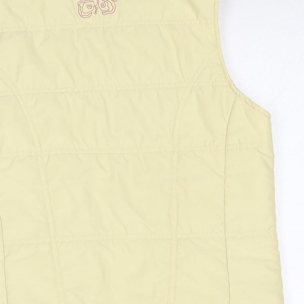 Tottie Womens Yellow Gilet Jacket Size M Zip