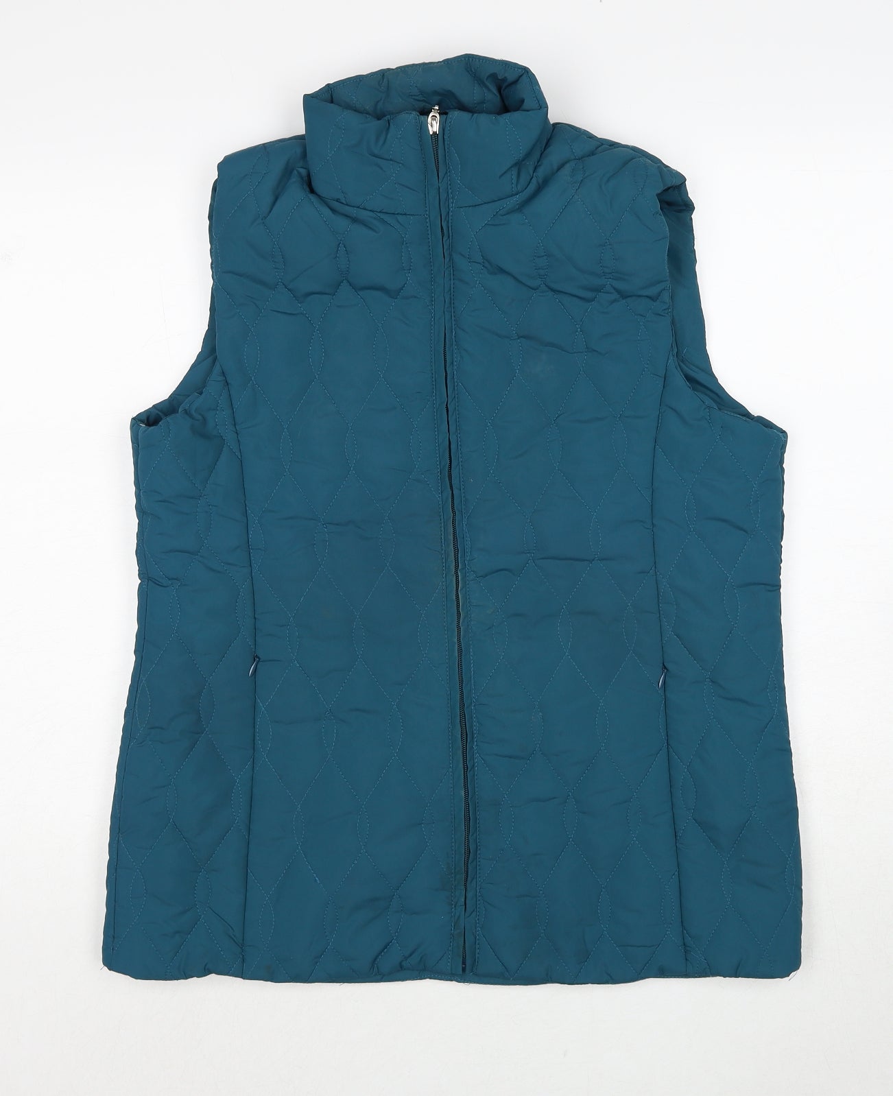 Pure & Natural Womens Blue Gilet Jacket Size 14 Zip