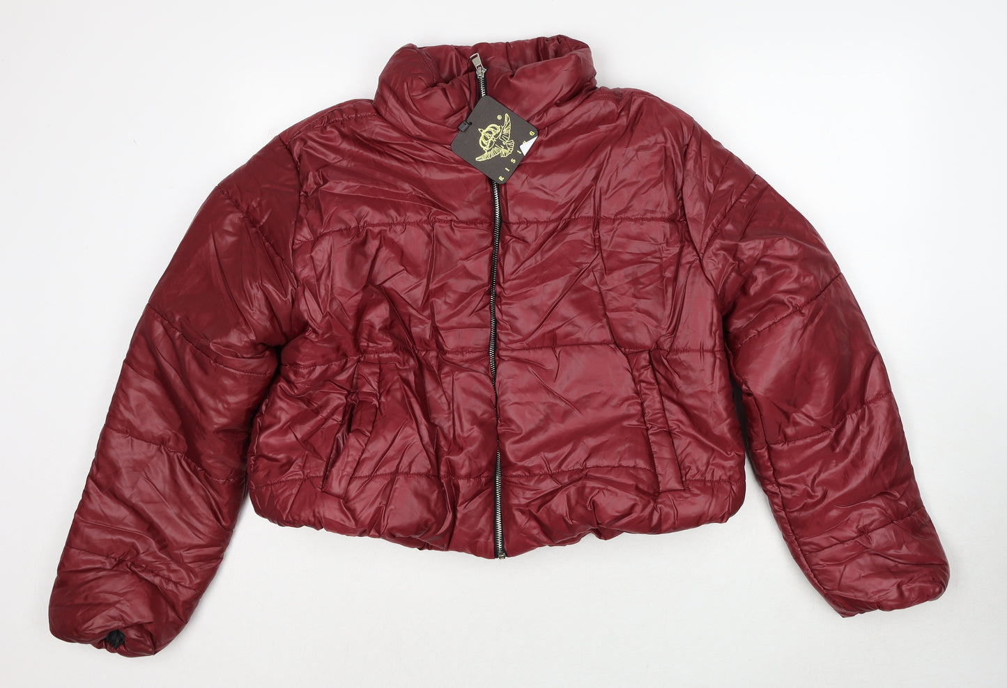 Rising international Womens Red Puffer Jacket Jacket Size XL Zip