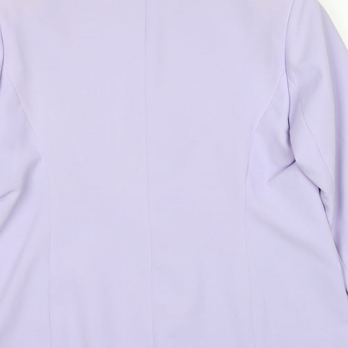 Classics Womens Purple Jacket Blazer Size 16 Button
