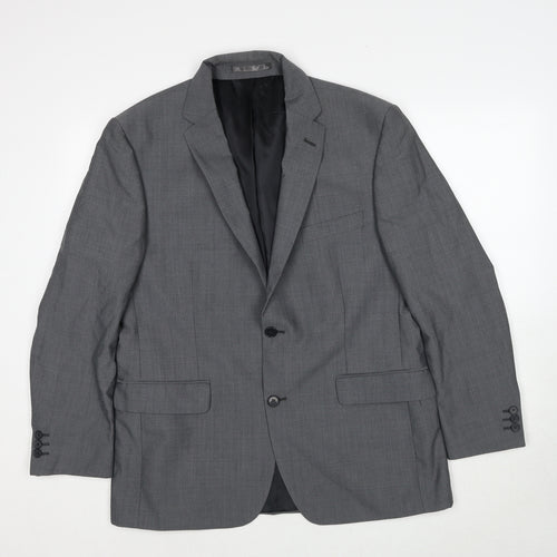Debenhams Mens Grey Wool Jacket Suit Jacket Size 42 Regular