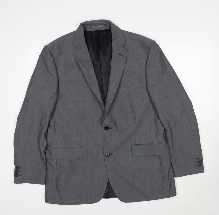 Debenhams Mens Grey Wool Jacket Suit Jacket Size 42 Regular