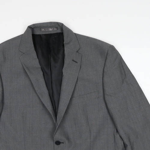 Debenhams Mens Grey Wool Jacket Suit Jacket Size 42 Regular