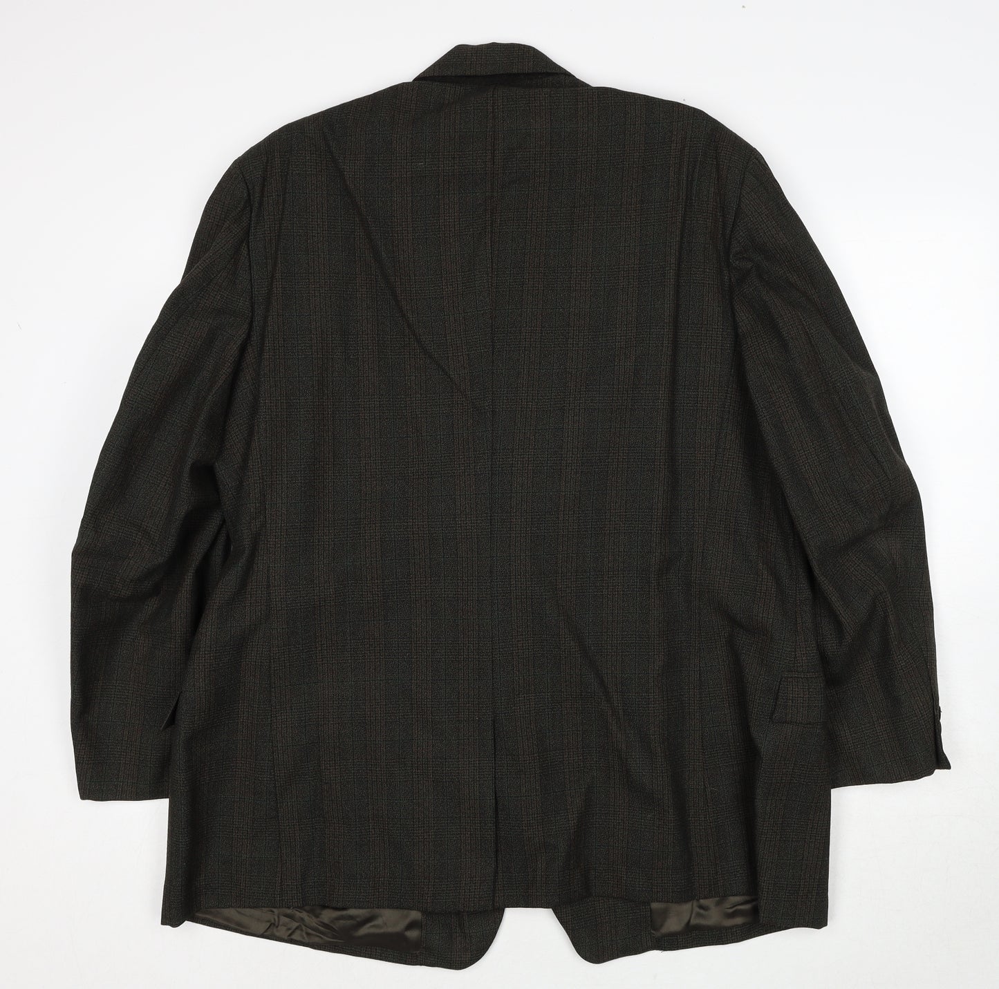 March Mens Green Plaid Wool Jacket Suit Jacket Size 42 Regular