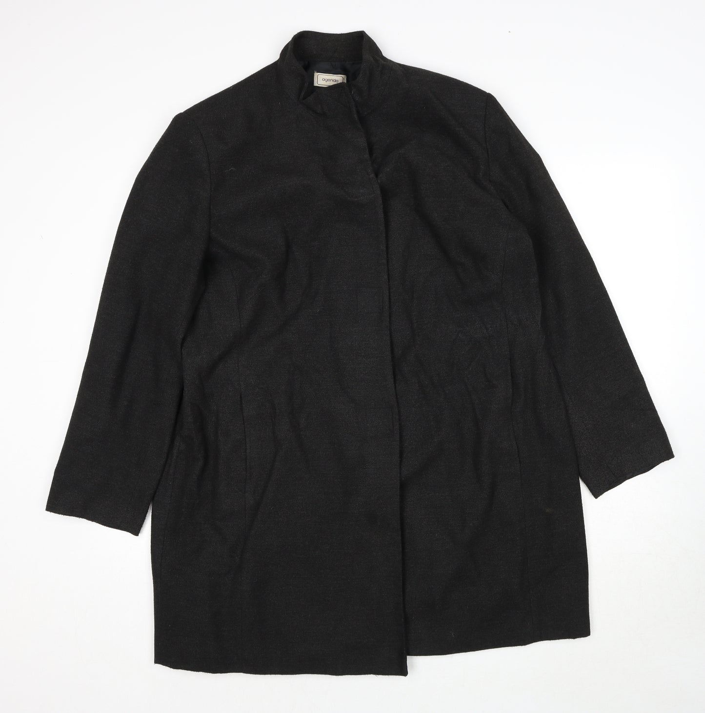 Agenda Womens Grey Jacket Size 20 Button