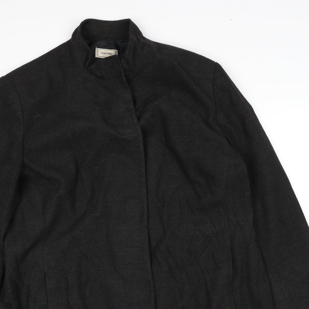 Agenda Womens Grey Jacket Size 20 Button