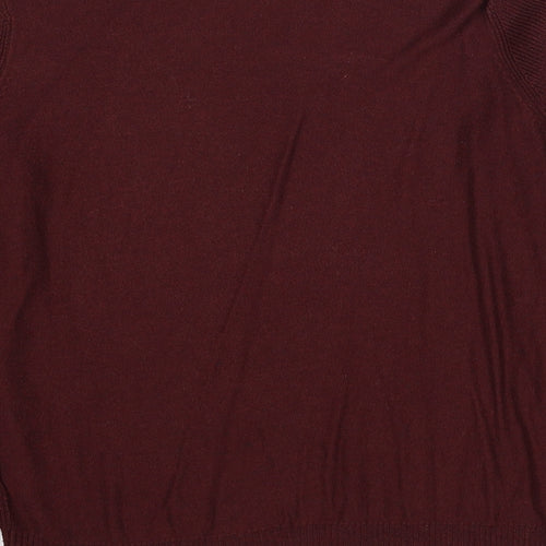 Dorothy Perkins Womens Red Scoop Neck Viscose Pullover Jumper Size 12