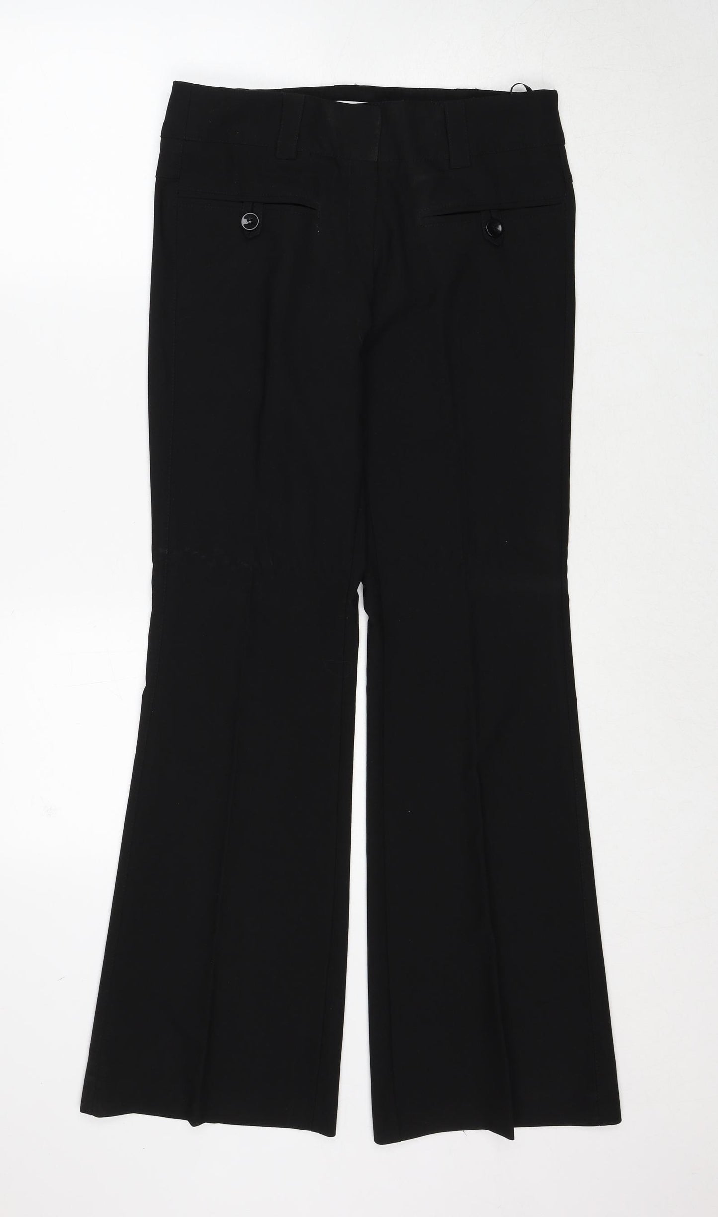 Select Womens Black Polyester Trousers Size 10 Regular Zip