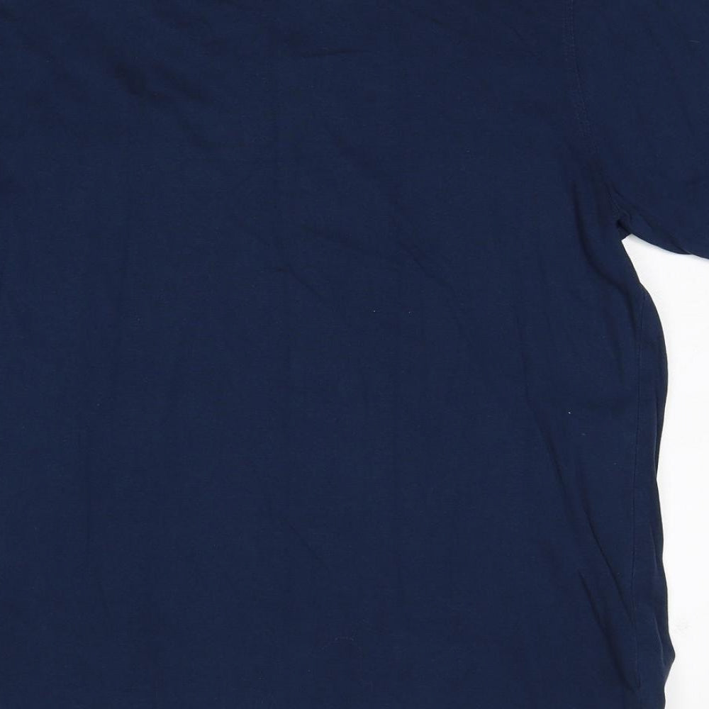 Debenhams Womens Blue Cotton Basic Polo Size L Collared