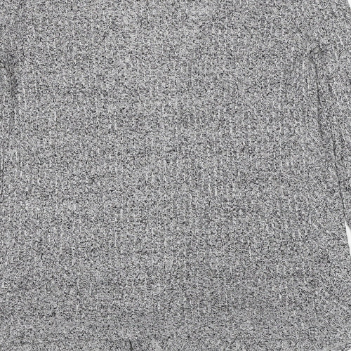 New Look Womens Grey V-Neck Viscose Cardigan Jumper Size 10