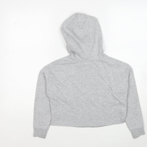 New Look Girls Grey Polyester Pullover Hoodie Size 9 Years Pullover - Too Cute Rose