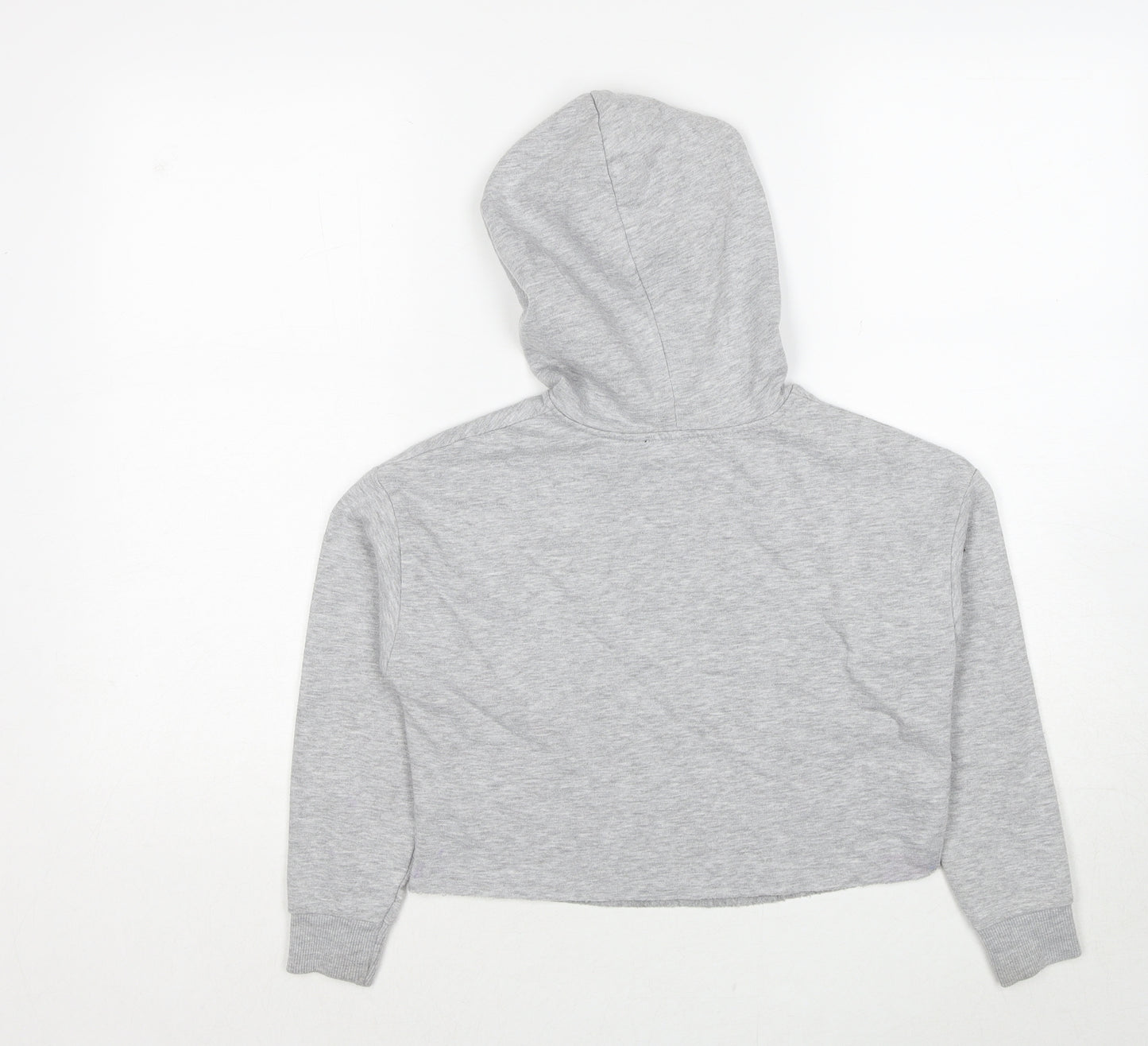 New Look Girls Grey Polyester Pullover Hoodie Size 9 Years Pullover - Too Cute Rose