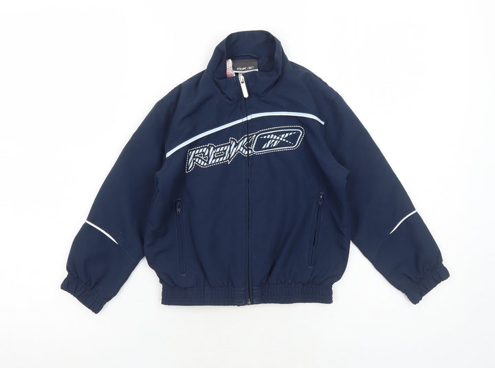 Reebok Boys Blue Windbreaker Jacket Size 4 Years Zip