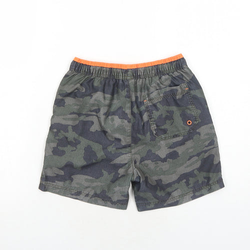 NEXT Boys Green Camouflage Polyester Chino Shorts Size 9 Years Regular Drawstring