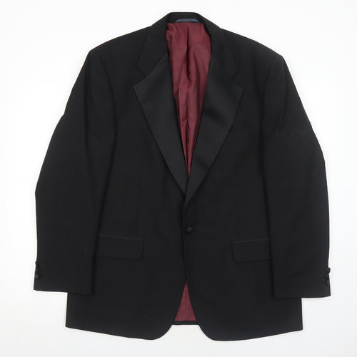 Hawksmoor Mens Black Polyester Jacket Suit Jacket Size 42 Regular