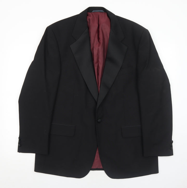 Hawksmoor Mens Black Polyester Jacket Suit Jacket Size 42 Regular