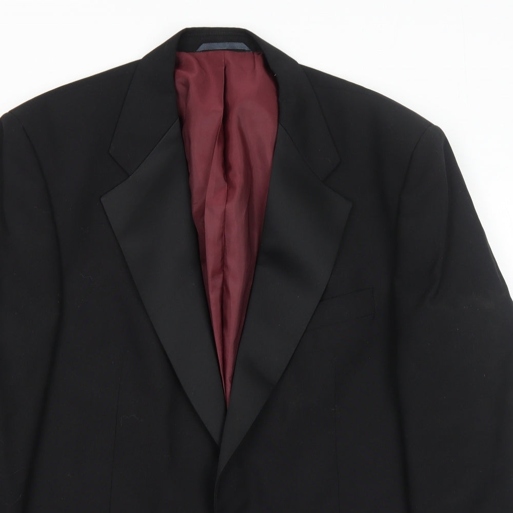 Hawksmoor Mens Black Polyester Jacket Suit Jacket Size 42 Regular