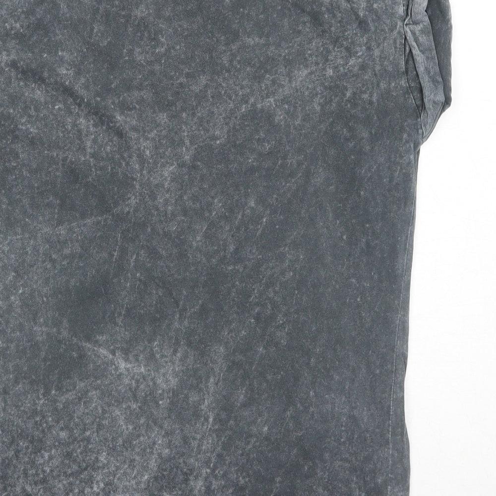 5 Seconds of Summer Womens Grey Cotton Basic T-Shirt Size 8 Round Neck