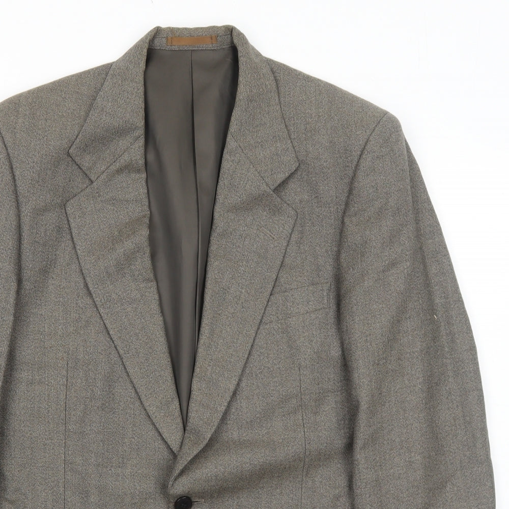 Farago Mens Brown Wool Jacket Suit Jacket Size 42 Regular