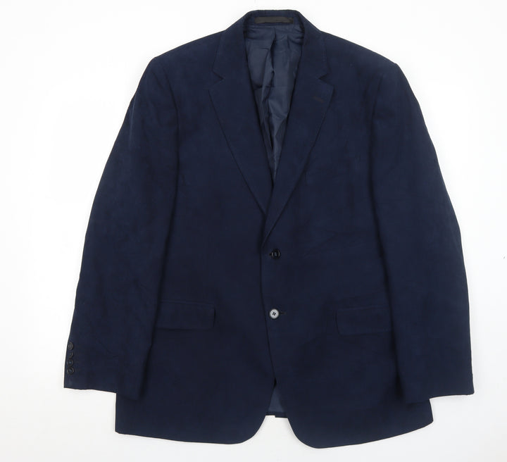 Marks and Spencer Mens Blue Polyester Jacket Suit Jacket Size 42 Regular