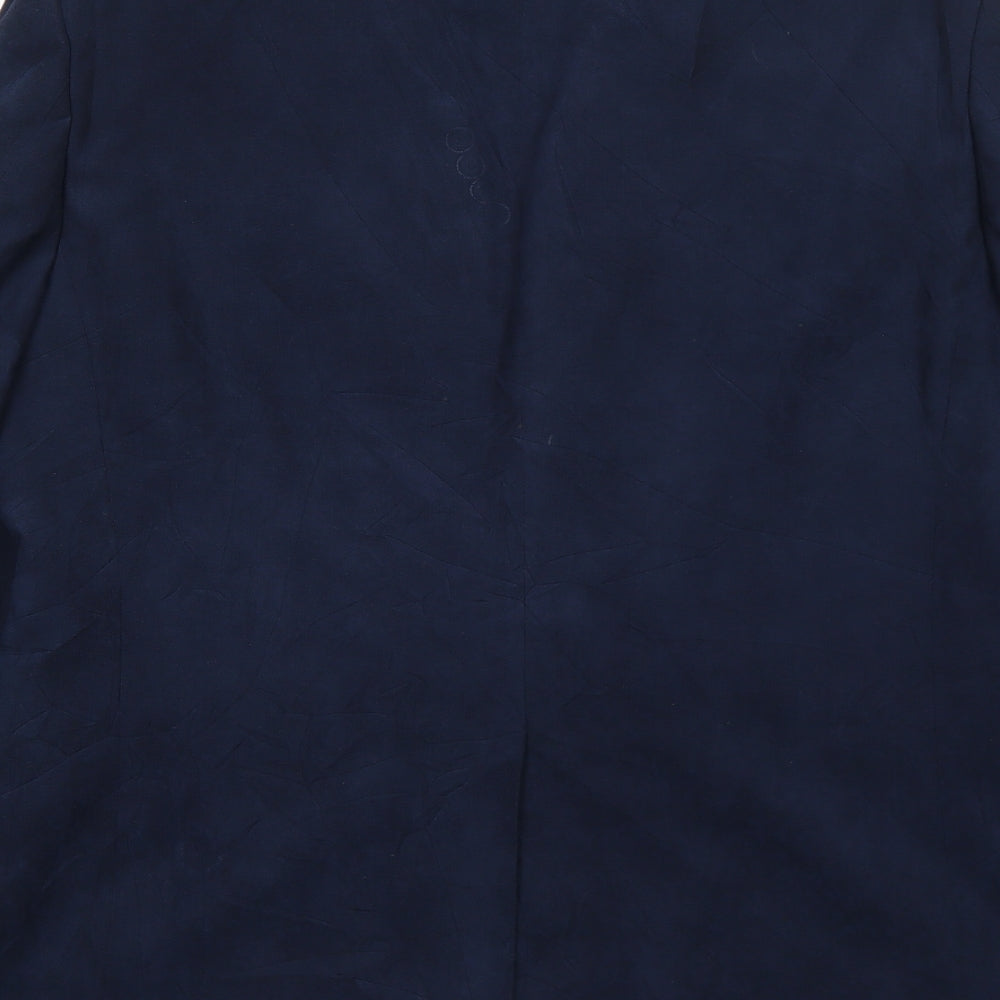Marks and Spencer Mens Blue Polyester Jacket Suit Jacket Size 42 Regular
