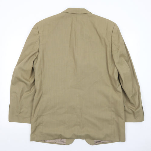 Allders Mens Beige Wool Jacket Suit Jacket Size 42 Regular