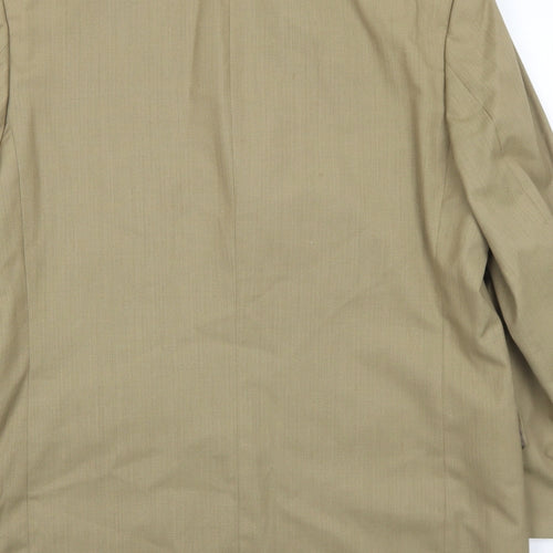 Allders Mens Beige Wool Jacket Suit Jacket Size 42 Regular