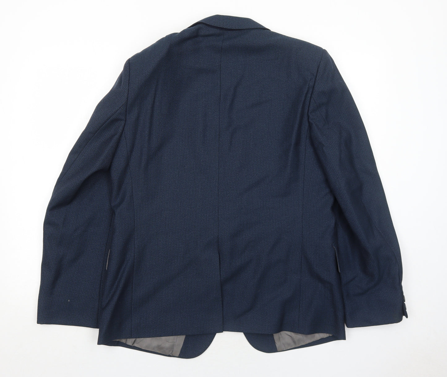Burton Mens Blue Polyester Jacket Suit Jacket Size 40 Regular