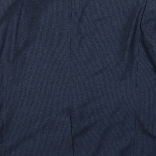 Burton Mens Blue Polyester Jacket Suit Jacket Size 40 Regular