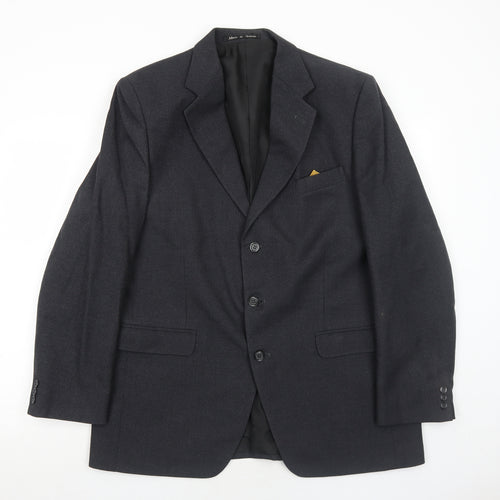 Hodges Mens Grey Wool Jacket Suit Jacket Size 44 Regular