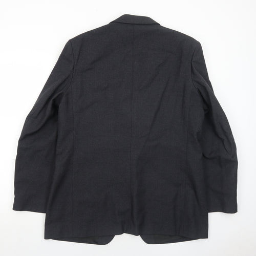 Hodges Mens Grey Wool Jacket Suit Jacket Size 44 Regular