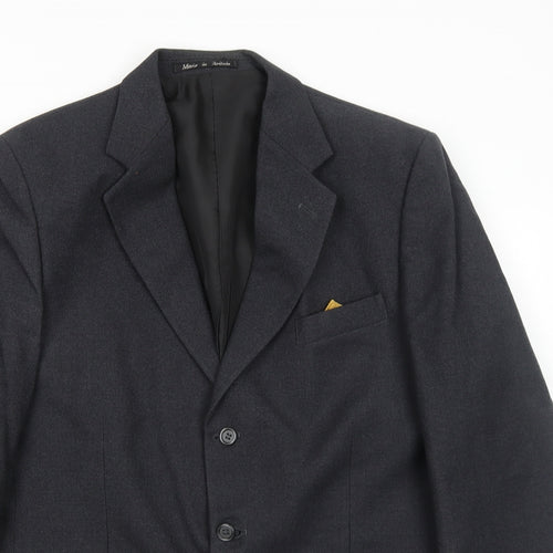 Hodges Mens Grey Wool Jacket Suit Jacket Size 44 Regular