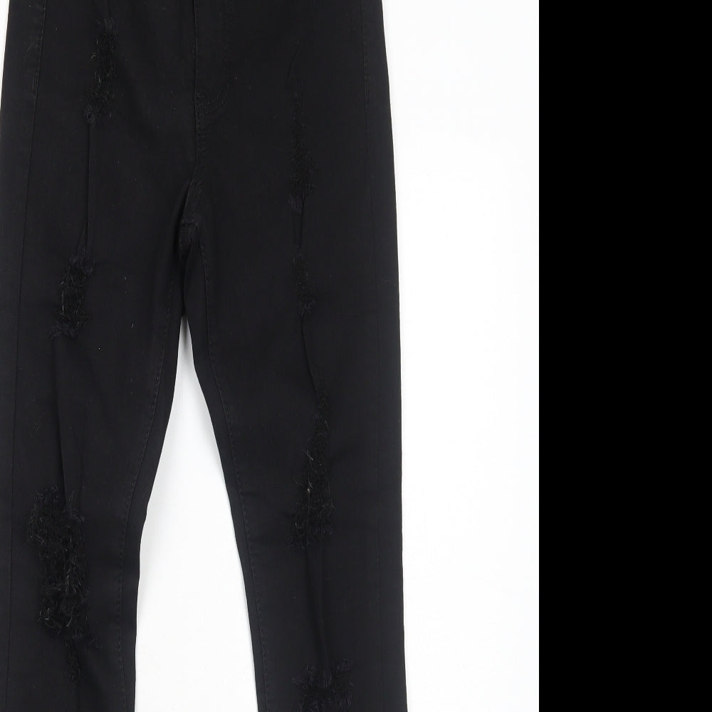 Girl Vivi Womens Black Cotton Skinny Jeans Size 10 Regular Zip