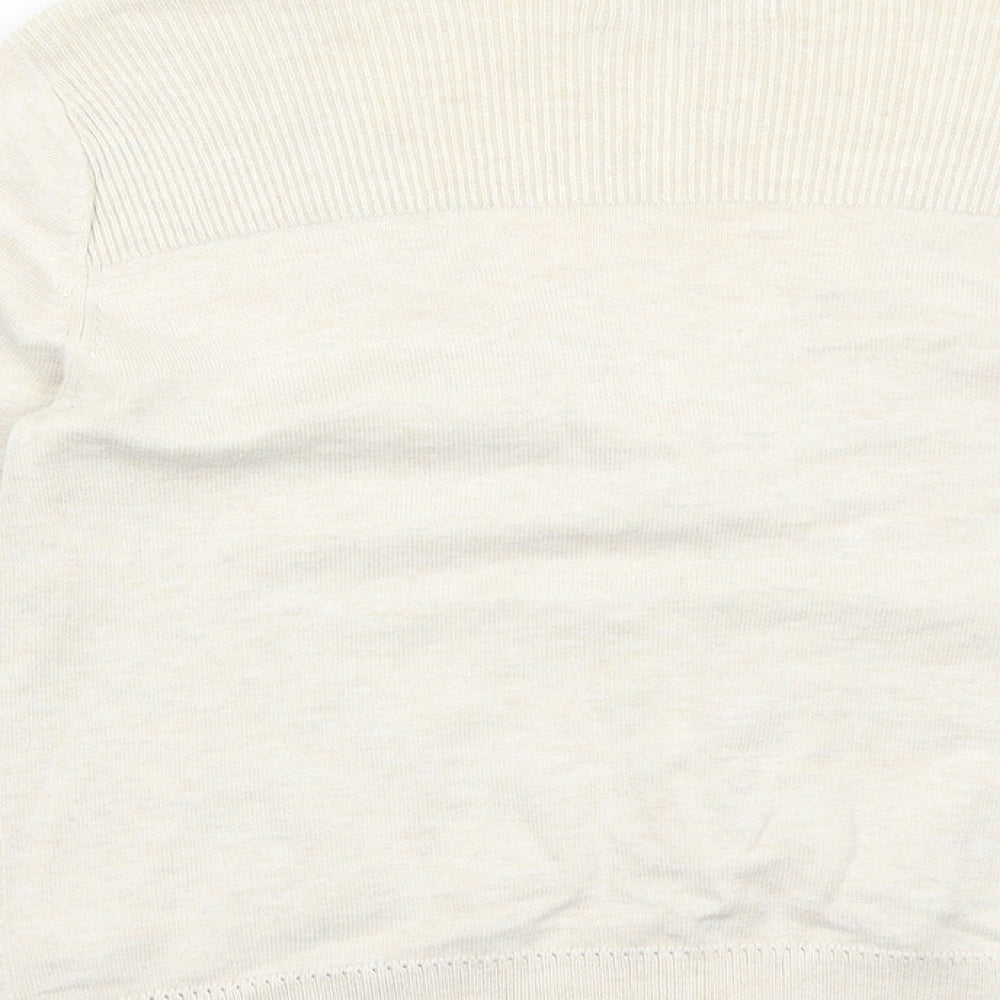 Red Herring Womens Beige V-Neck Viscose Cardigan Jumper Size 10