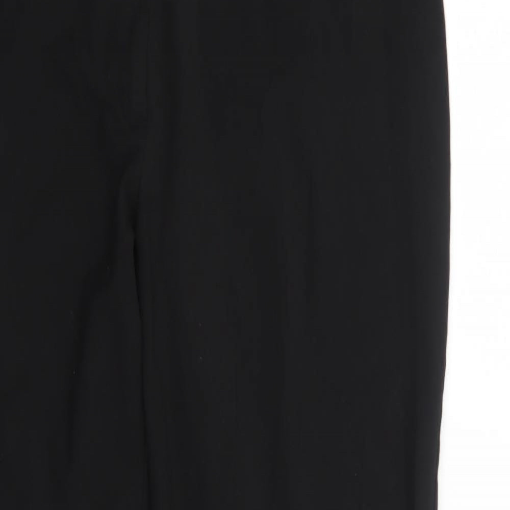 Marks and Spencer Womens Black Polyester Dress Pants Trousers Size 18 Regular Zip