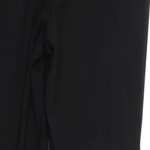 Marks and Spencer Womens Black Polyester Dress Pants Trousers Size 18 Regular Zip