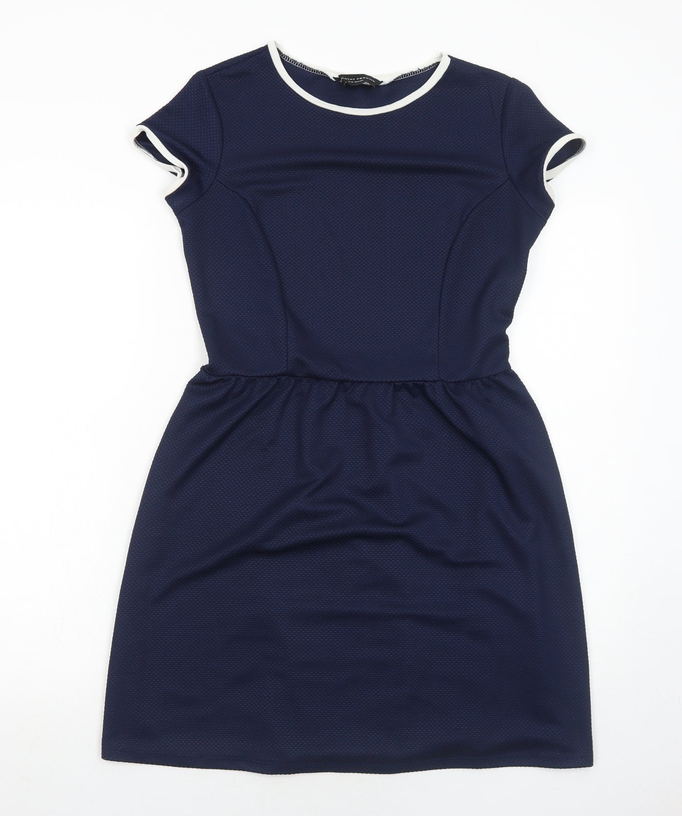 Dorothy Perkins Womens Blue Polyester T-Shirt Dress Size 10 Round Neck Pullover