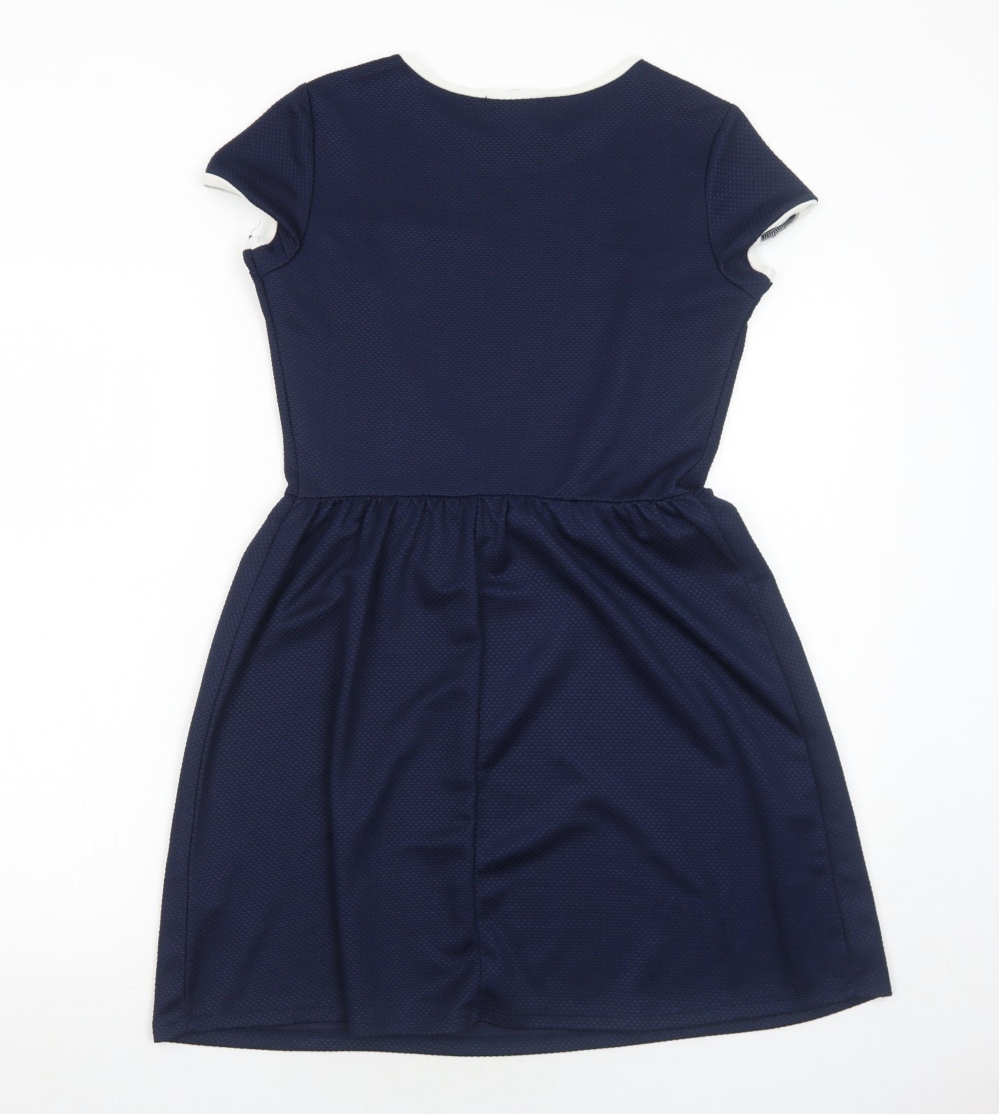 Dorothy Perkins Womens Blue Polyester T-Shirt Dress Size 10 Round Neck Pullover