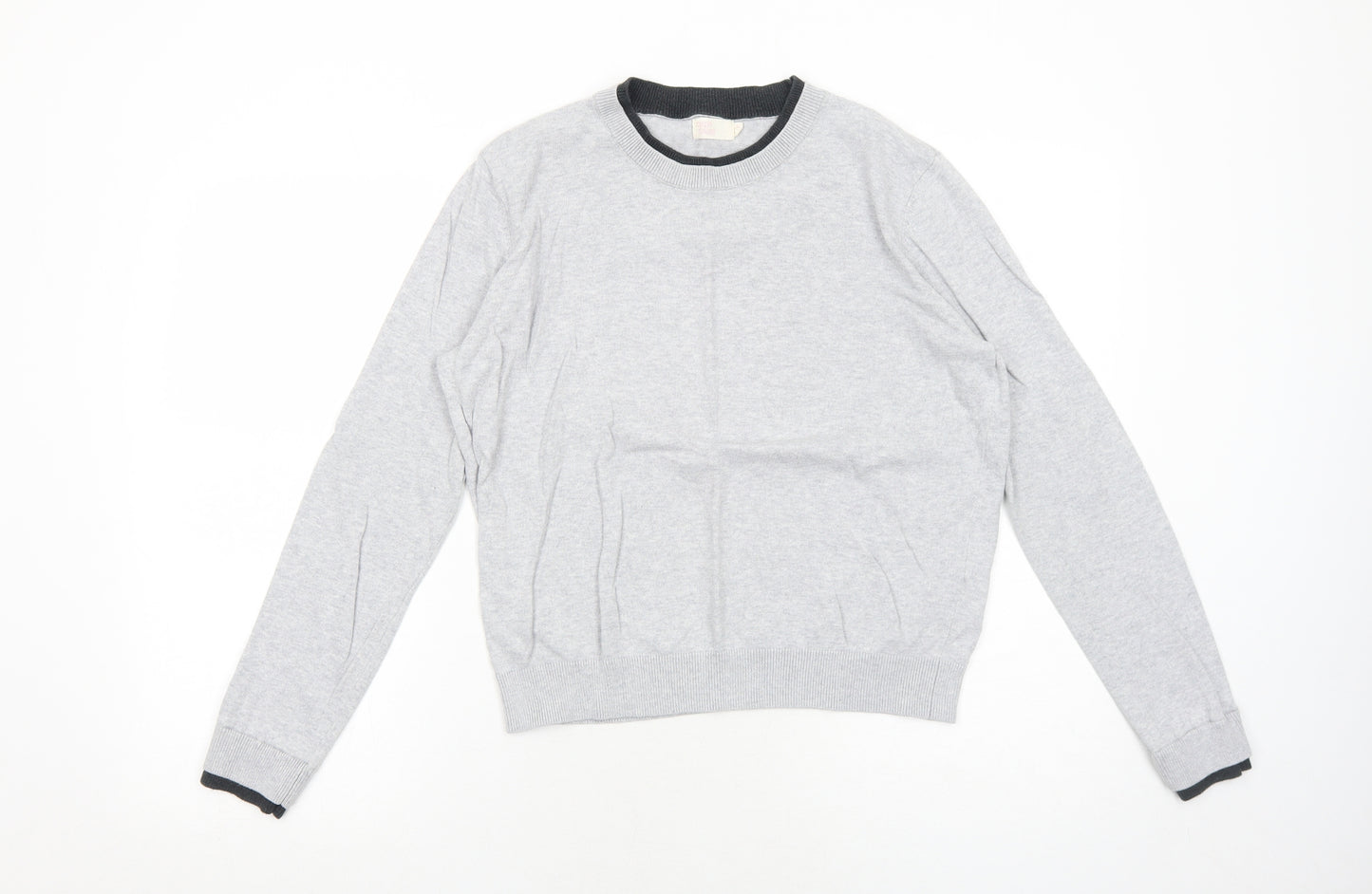 Cape Daisy Womens Green Round Neck Cotton Pullover Jumper Size 12