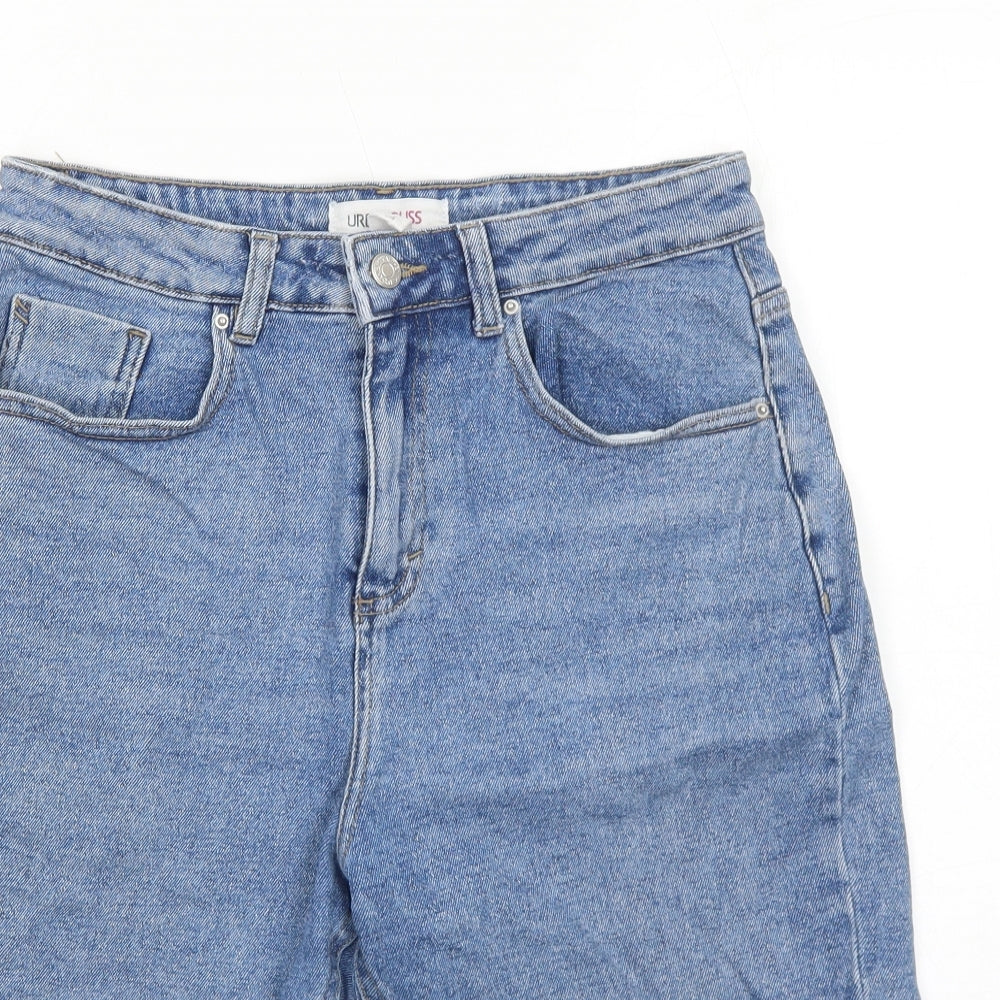 Urban Bliss Womens Blue Cotton Chino Shorts Size 10 Regular Zip