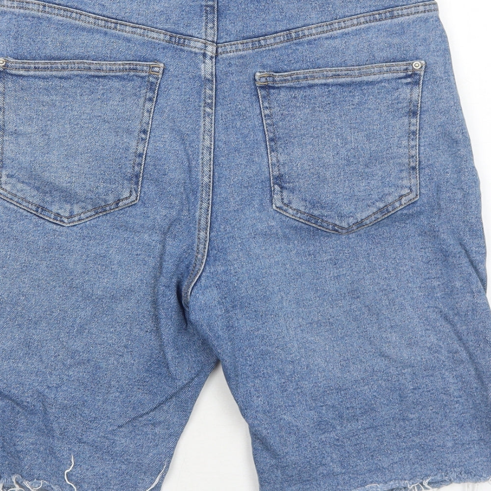Urban Bliss Womens Blue Cotton Chino Shorts Size 10 Regular Zip