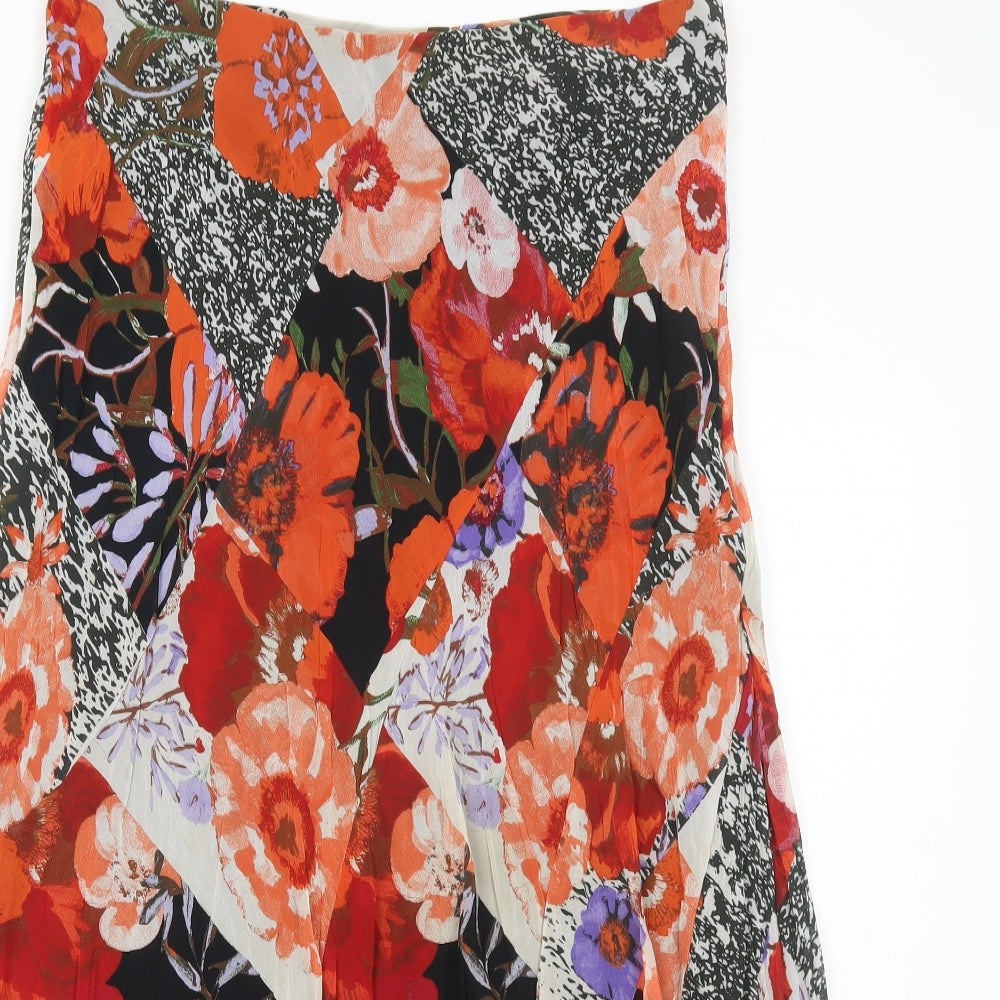 Per Una Womens Multicoloured Geometric Polyester Swing Skirt Size 12