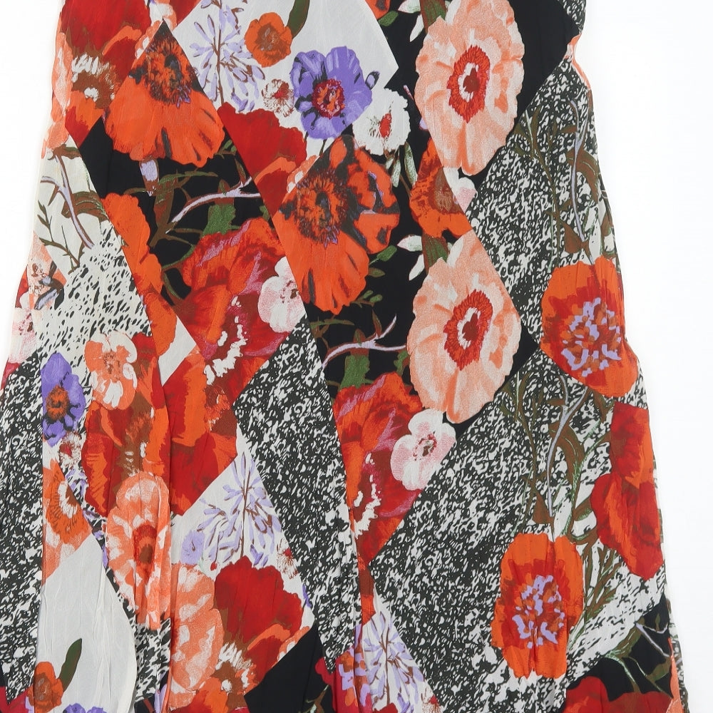 Per Una Womens Multicoloured Geometric Polyester Swing Skirt Size 12