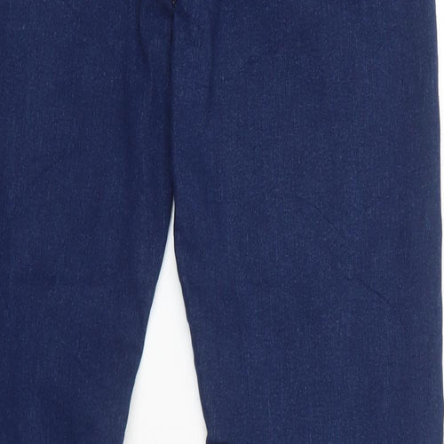 Clara VRS Womens Blue Cotton Straight Jeans Size 12 Regular Zip